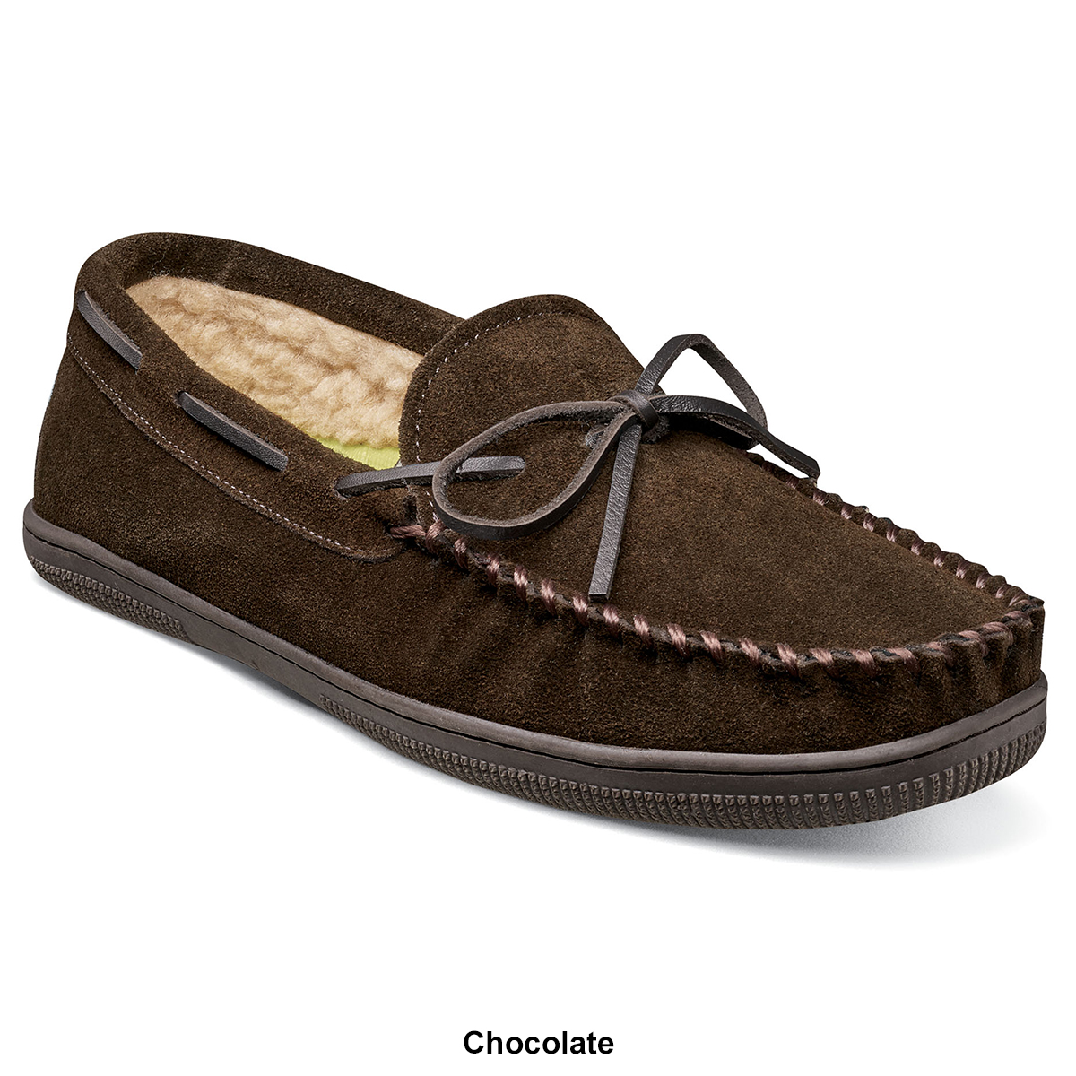 Mens Florsheim Cozzy Moc Toe Tie Slipper