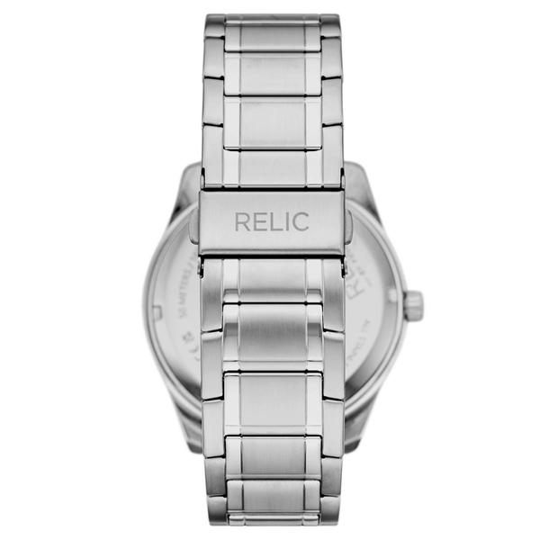 Mens RELIC by Fossil Silver-Tone Blue Sunray Dial Watch - ZR77344 alternate view