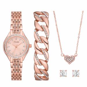 Womens Rose Gold-Tone Thee Hand Watch & Gift Set - FMDFL2059