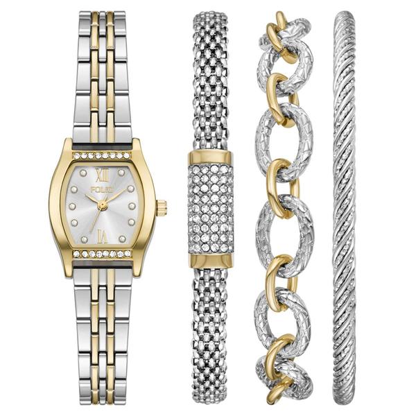 Womens Folio Silver Dial Watch & Bracelet Set - FMDFL2093