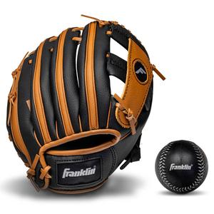 Franklin(R) 9.5in. Tee Ball Glove and Ball - Black/Tan