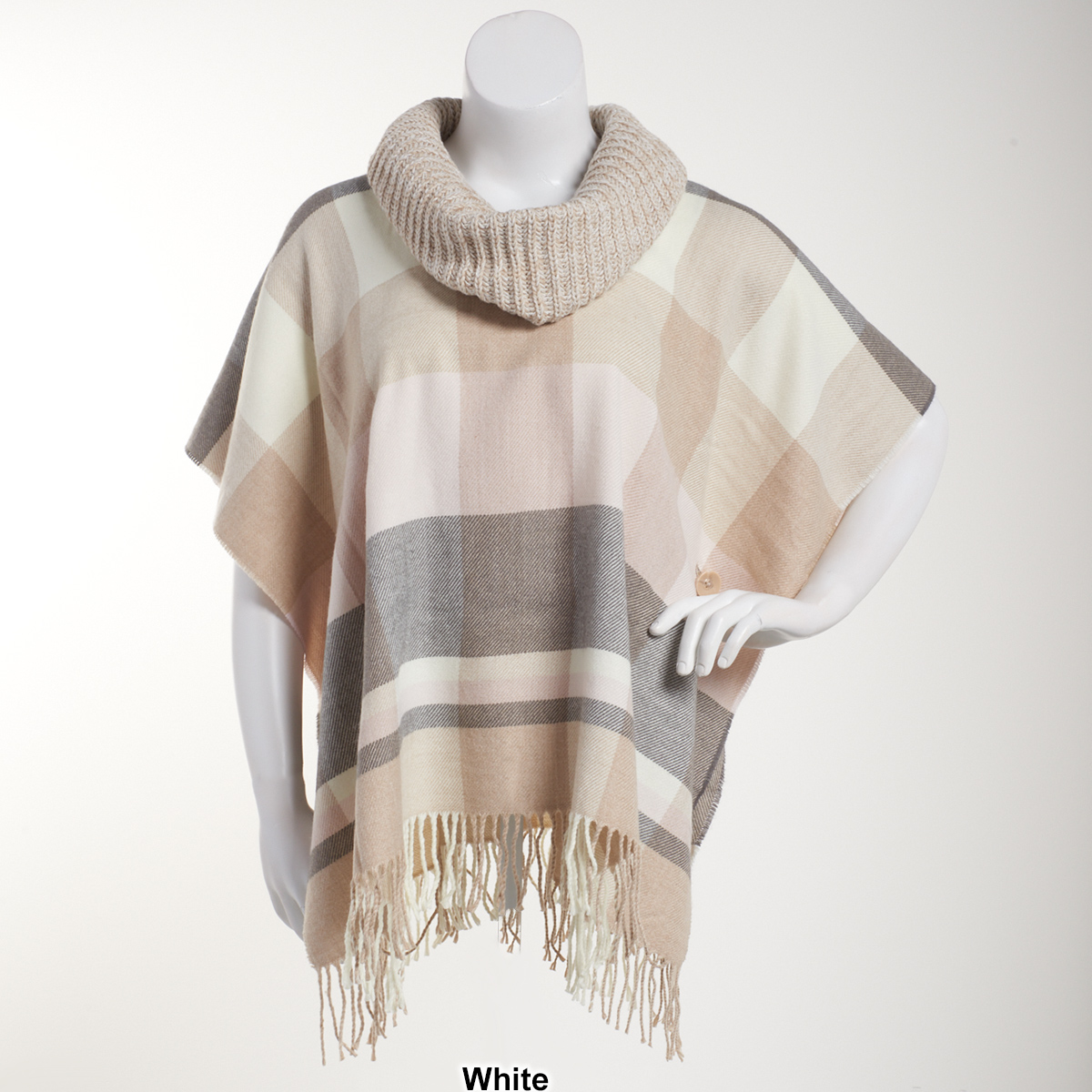 Womens V.Frass Color Block Poncho