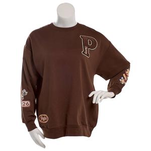 Juniors Freeze Pooh Chenille Applique Embroidered Fleece Pullover alternate view
