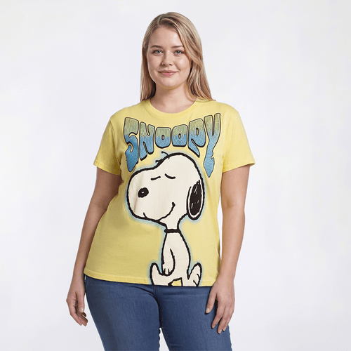 Juniors Plus Freeze Snoopy Rhinestone Tee