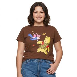Juniors Plus Freeze Pooh & Piglet Harvest Tee