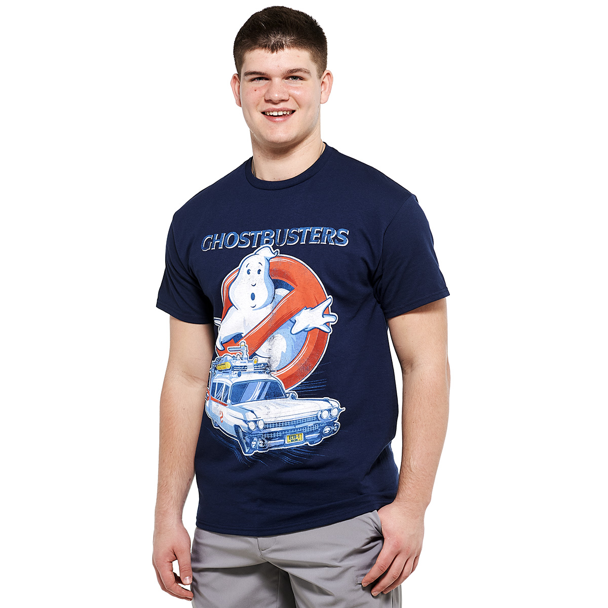 Young Mens Short Sleeve Ghostbusters Graphic Tee