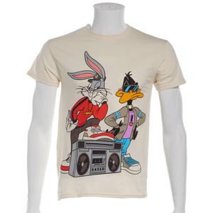 Young Mens Short Sleeve Bugs & Daffy Boom Box Graphic Tee