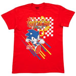 Young Mens Sonic(tm) The Hedgehog Go Fast Graphic Tee - Red