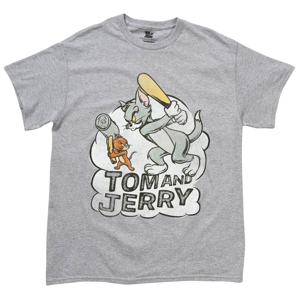 Young Mens Tom & Jerry Graphic Tee