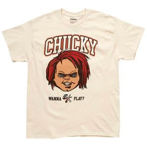 Young Mens Chucky Wanna Play Short Sleeve Graphic Tee