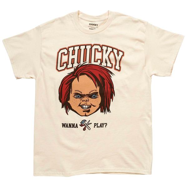 Young Mens Chucky Wanna Play Short Sleeve Graphic Tee