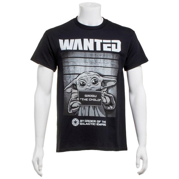 Young Mens Star Wars(R) Grogu Wanted Short Sleeve Graphic Tee