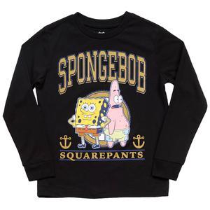 Boys (4-7) SpongeBob SquarePants Long Sleeve Graphic Tee - Black