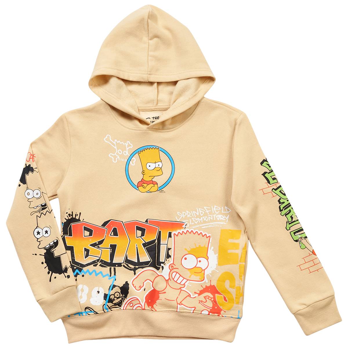 Boys (8-20) Freeze Bart Simpson Hoodie - Sand