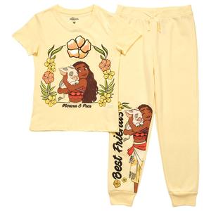 Girls (7-16) Disney Moana & Pua Short Sleeve Tee with Joggers Set alternate view