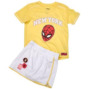 Girls (7-16) Marvel Spider-Man Short Sleeve Jersey w/ Skort