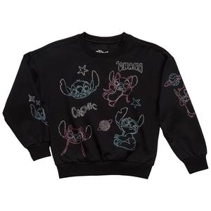 Girls (7-16) Disney Stitch & Angel Rhinestone Sweatshirt alternate view