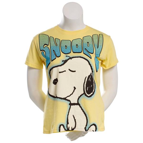 Juniors Freeze Jumbo Snoopy Rhinestone Boyfriend Tee