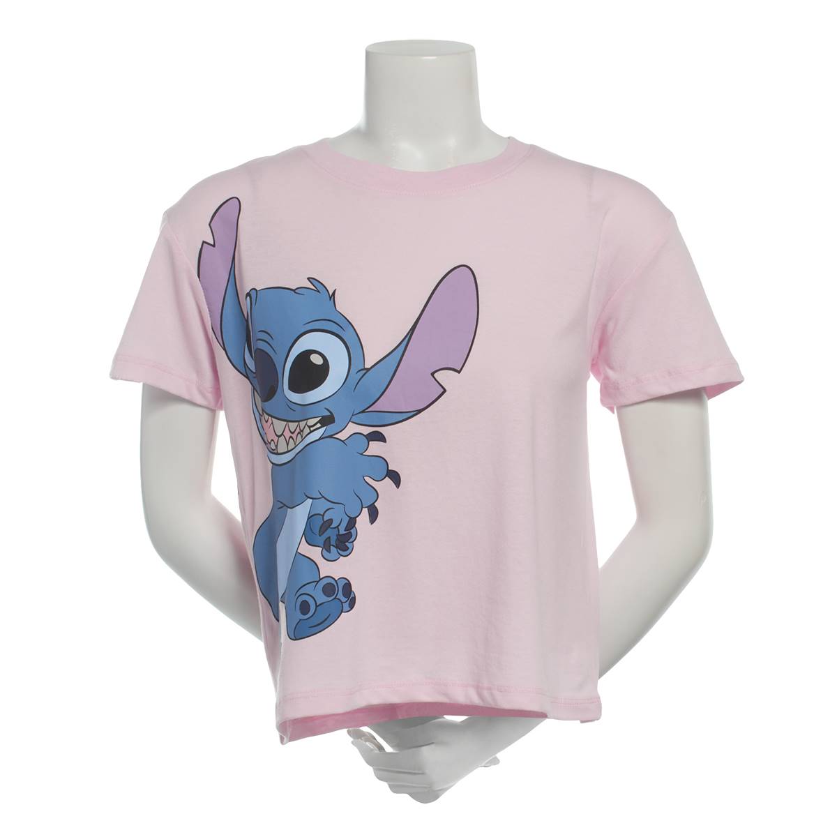 Juniors Freeze Angel & Stitch Groovy Graphic Skimmer Tee