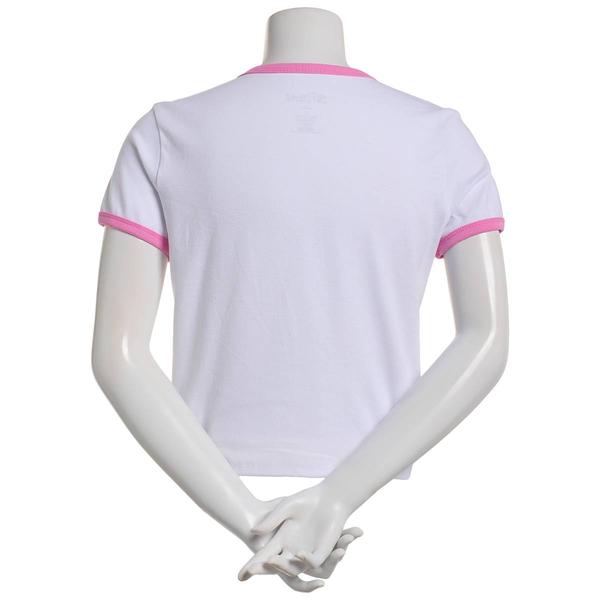 Juniors Freeze Cosmic Angel Ringer Cropped Graphic Tee alternate view