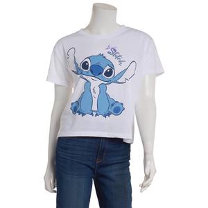 Juniors Freeze Stitch Graphic with Satin Bow Applique Tee