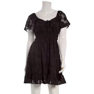 Juniors Jolt Burnout Jacquard Flutter Sleeve V-Neck Skater Dress