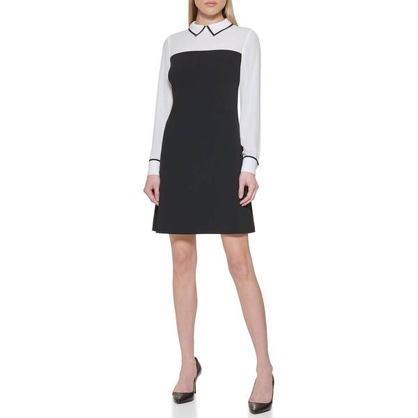 Womens Tommy Hilfiger Long Sleeve Two-in-One Shift Dress