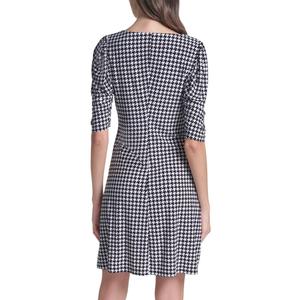 Womens Tommy Hilfiger Elbow Sleeve Houndstooth Sheath Dress alternate view