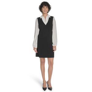 Womens Tommy Hilfiger Stripe Two in One Shift Dress