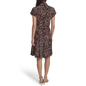 Womens Tommy Hilfiger Short Sleeve Abstract Jersey A-Line Dress alternate view