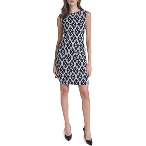 Womens Tommy Hilfiger Sleeveless Argyle Knit Sheath Dress