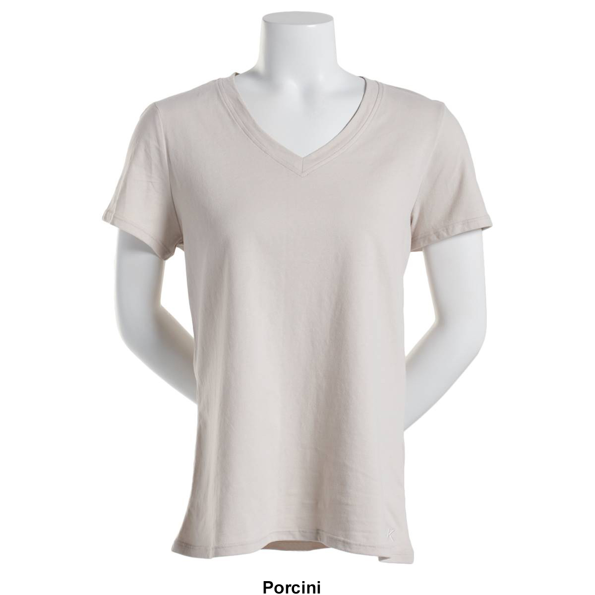 Womens Calvin Klein Performance Carbon Peach V-Neck Tee