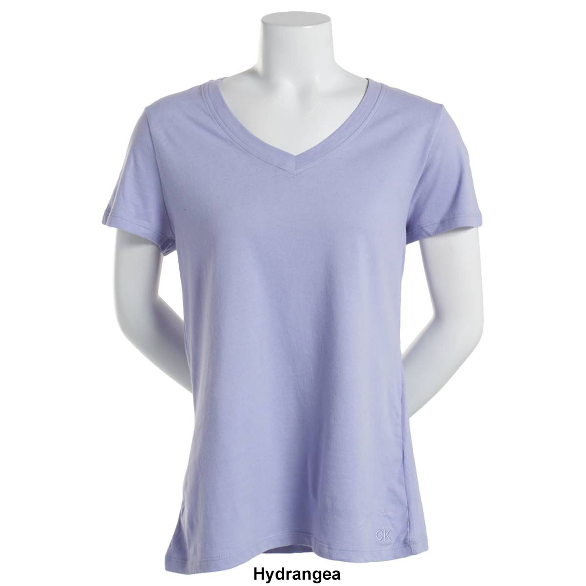 Womens Calvin Klein Performance Embroider Short Sleeve V-Neck Tee