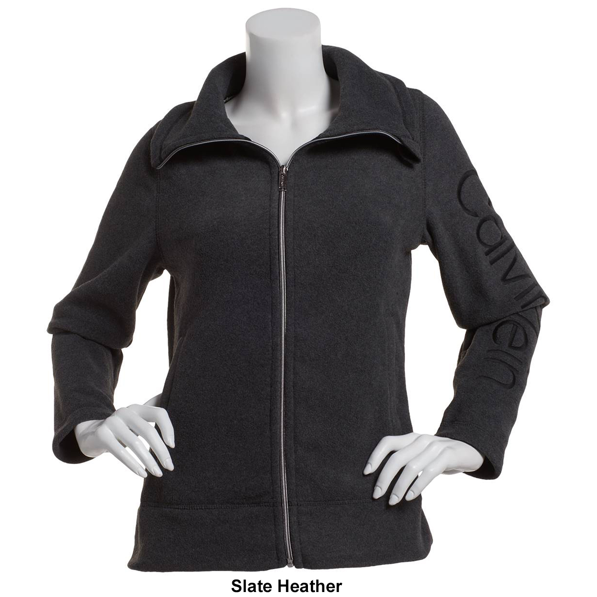 Womens Calvin Klein Performance Tech Fleece Mock Neck Jacket