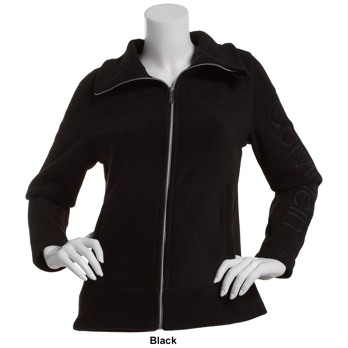 Womens Calvin Klein Performance Tech Fleece Mock Neck Jacket