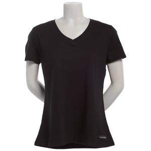 Womens Calvin Klein Performance Short Sleeve V Neck Tee