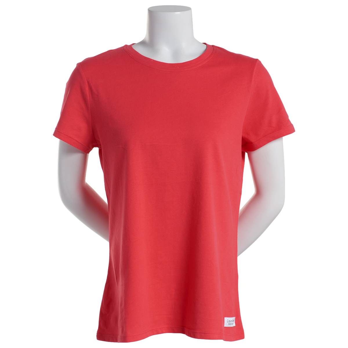 Womens Calvin Klein Performance Crew Neck Carbon Peach Tee