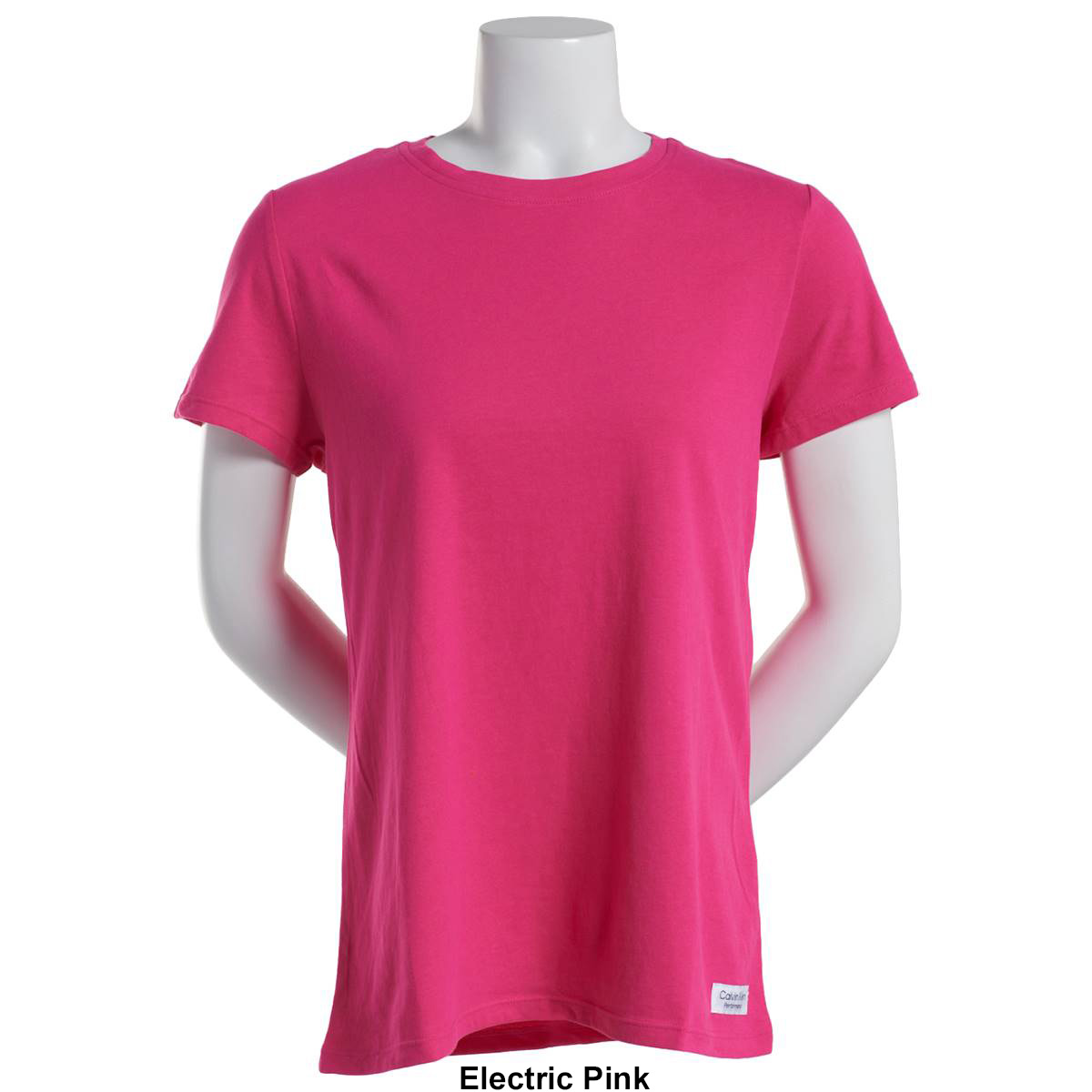 Womens Calvin Klein Performance Crew Neck Carbon Peach Tee