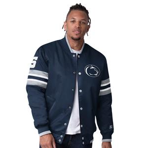 Mens Starter(R) PSU Scout Snap Button Varsity Jacket