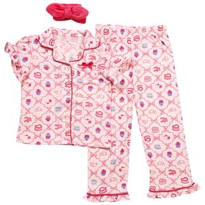 Girls (4-6x) Betsey Johnson 3pc. Cupcake/Bows Pajama Set