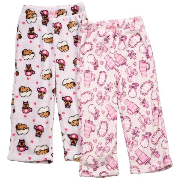 Girls (4-6x) Betsey Johnson 2pk. Capy/Coquette Plush Pajama Pants