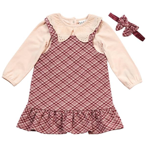 Baby Girl (12-24M) Nicole Miller 2pc. Plaid Jumper & Bodysuit Set