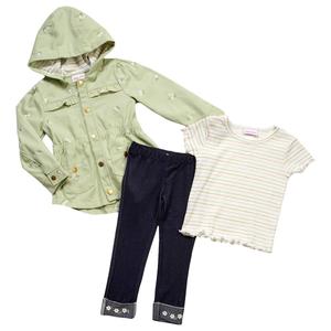 Toddler Girl Little Lass(R) 3pc. Floral Jacket & Pants Set alternate view