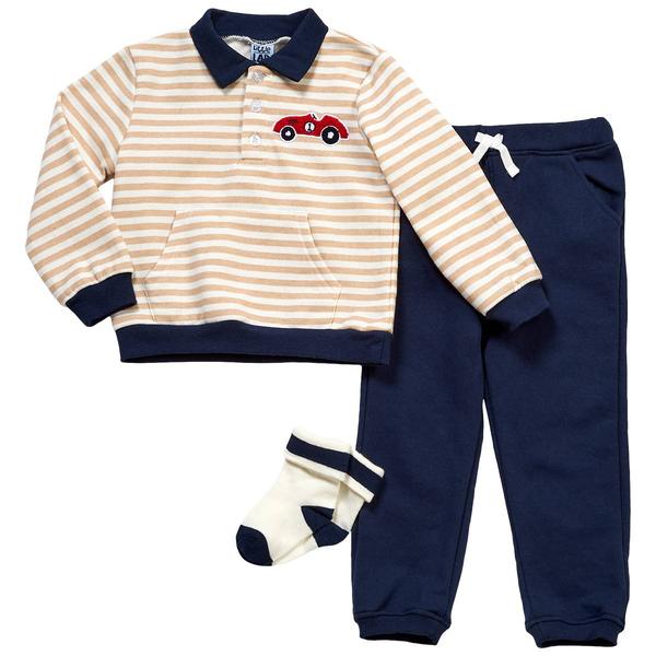 Toddler Boy Little Lad 3pc. Little Racer Athletic Set with Socks