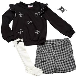 Girls (4-6x) Little Lass(R) 3pc. Bow Top & Skort Set w/ Accessories alternate view