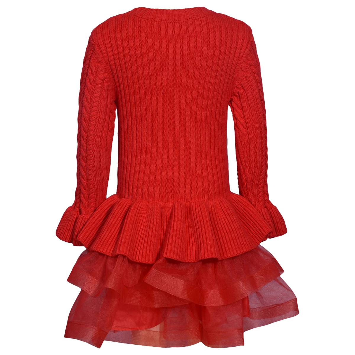 Girls (4-6x) Bonnie Jean Cable Sweater Horsehair Tutu Dress