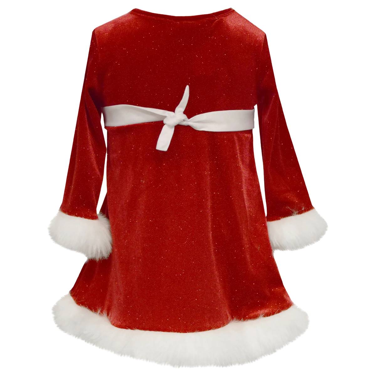 Girls (4-6x) Bonnie Jean Long Sleeve Sequin & Velvet Santa Dress