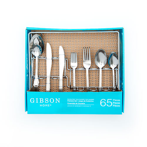 Gibson South Bay 65pc. Silverware & Caddy