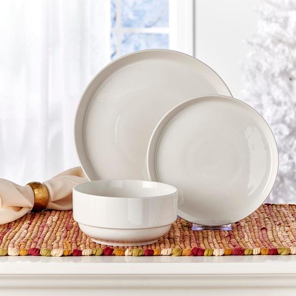 Gibson Snowscape 12pc. Stackable Dinnerware
