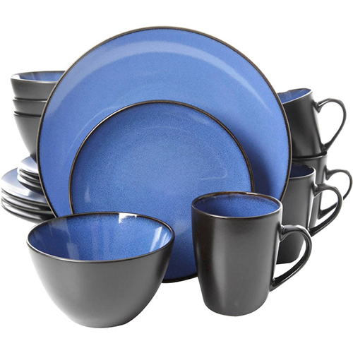 Soho Blue Round 16pc. Dinnerware Set